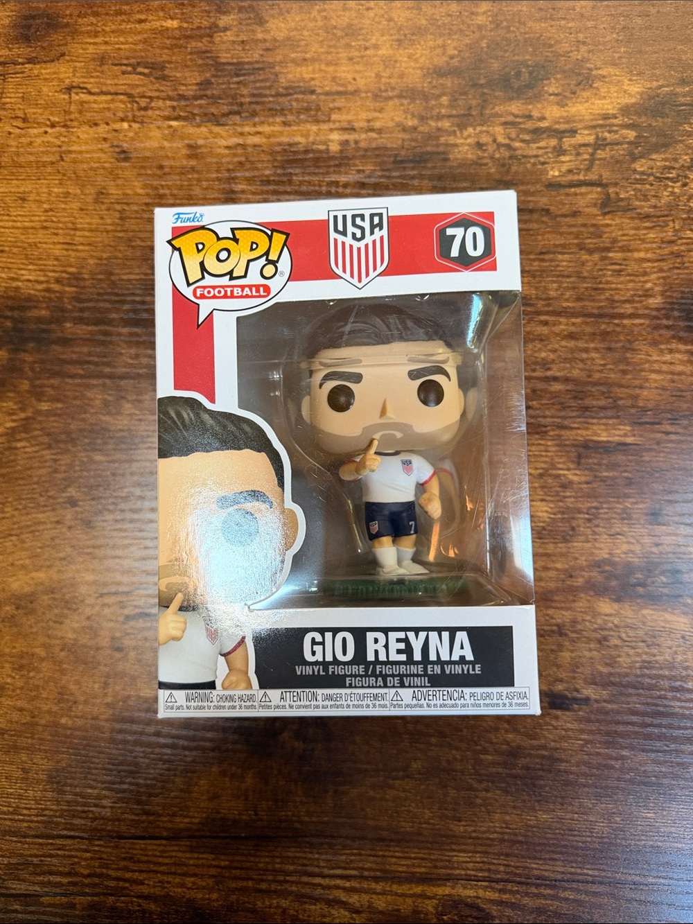 Funko Pop! FIFA World Cup USA Soccer: Gio Reyna White Blue Red Vinyl Figure